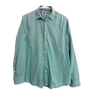 2/$30 1MX Express Men’s Teal Extra Slim Fit Button-Down Shirt M 15–15.5